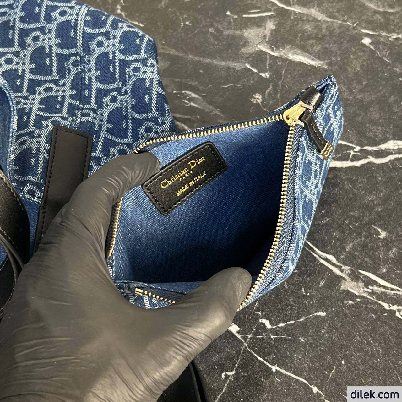 Dior Medium Toujours Bag Blue Denim