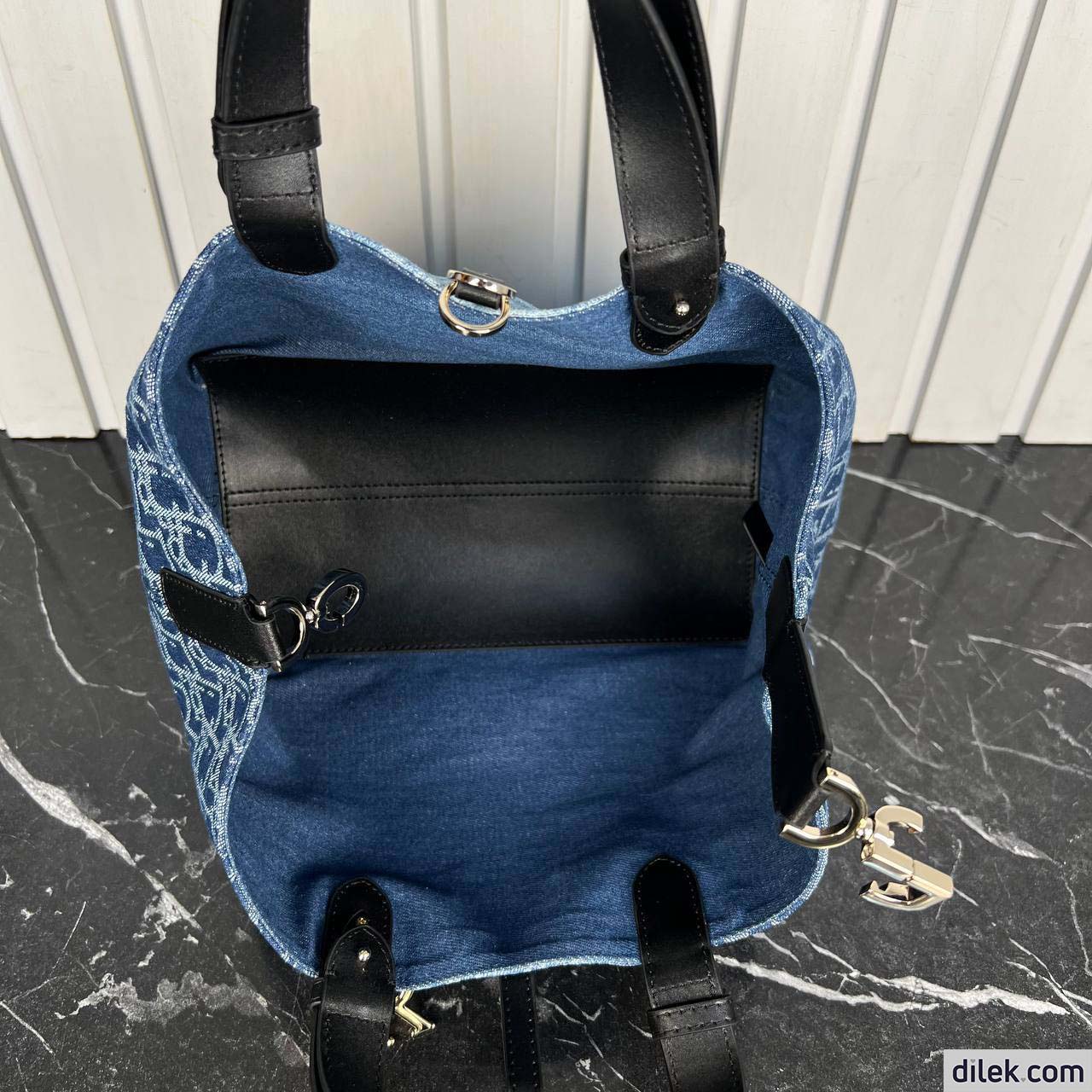 Dior Medium Toujours Bag Blue Denim