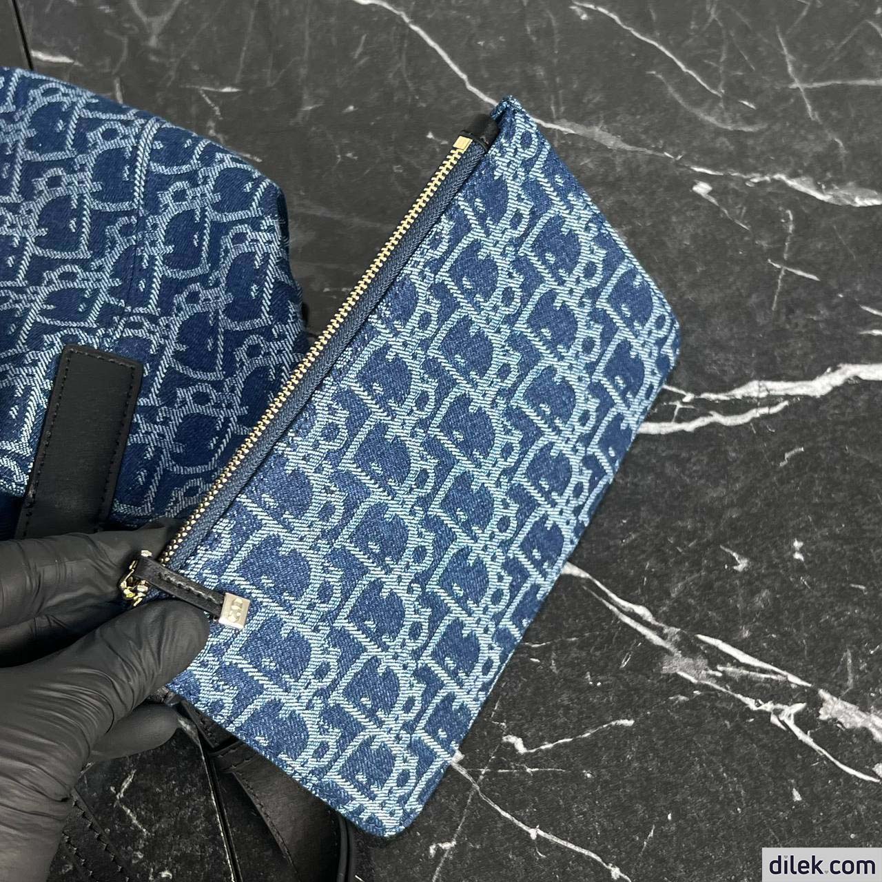 Dior Medium Toujours Bag Blue Denim