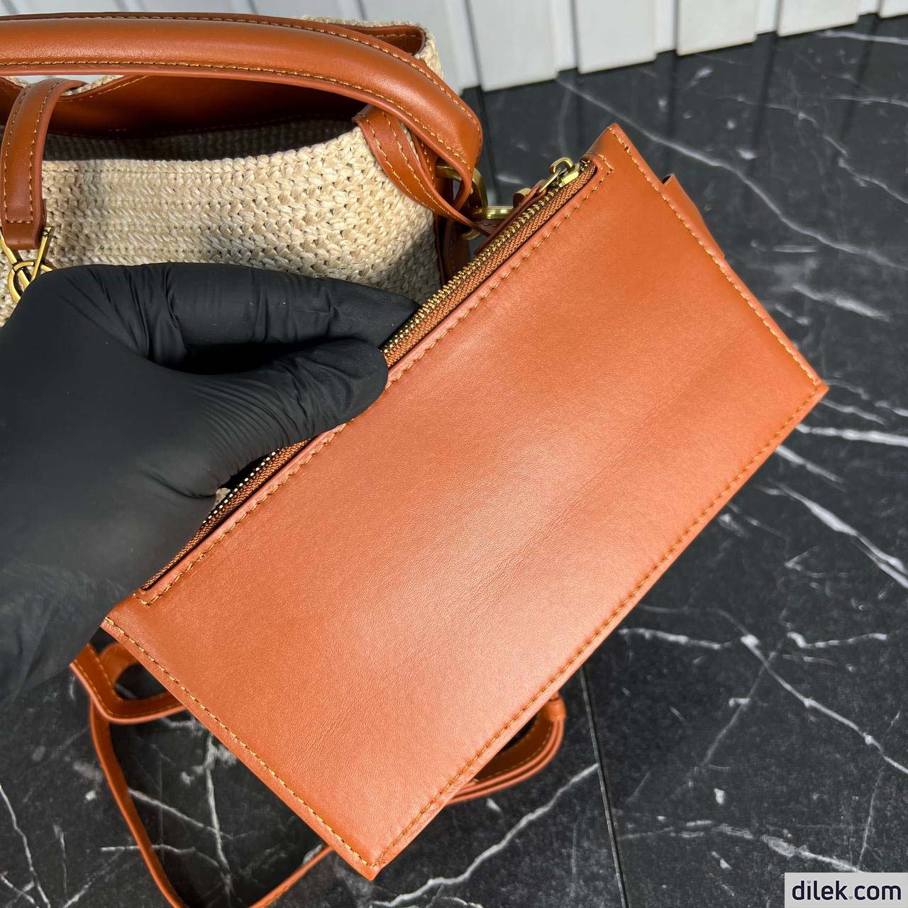 Saint Laurent Le 37 Raffia Bucket Bag