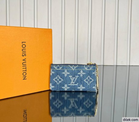 Louis Vuitton Key Pouch Monogram Denim