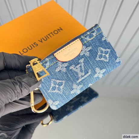 Louis Vuitton Key Pouch Monogram Denim