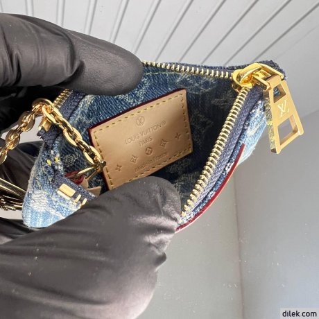 Louis Vuitton Key Pouch Monogram Denim