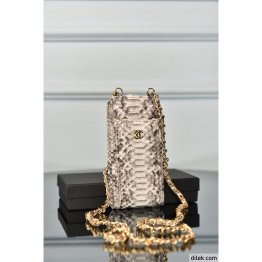 Chanel Phone & Card Holder with Chain